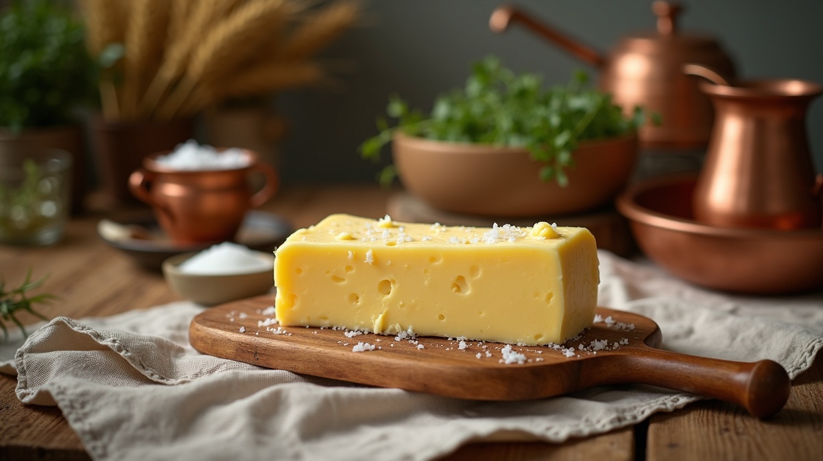 Beurre de baratte AOC Charentes-Poitou préparé par Juliette Martin