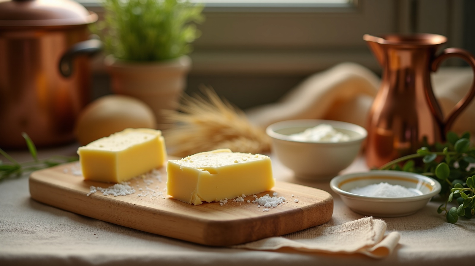 Préparation de Beurre de baratte AOC Charentes-Poitou avec produits français