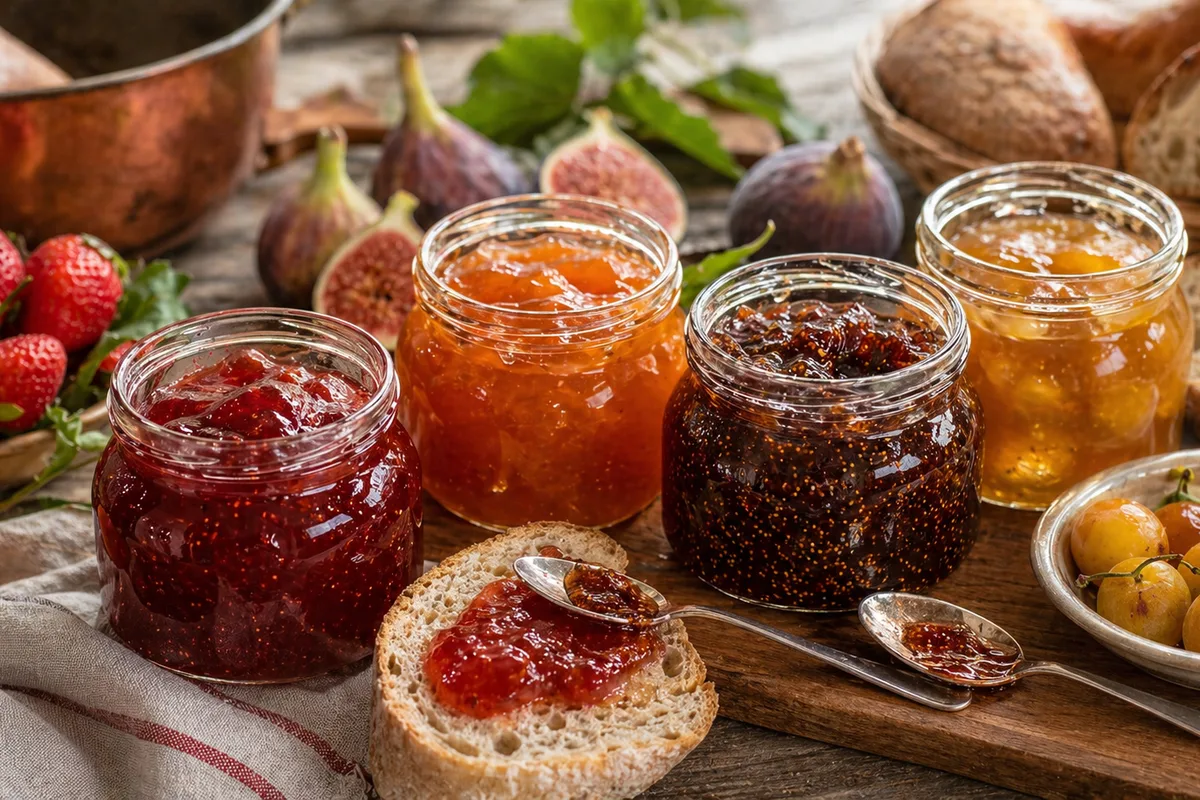 Confitures artisanales françaises en préparation Préparation de Confitures artisanales françaises avec produits français