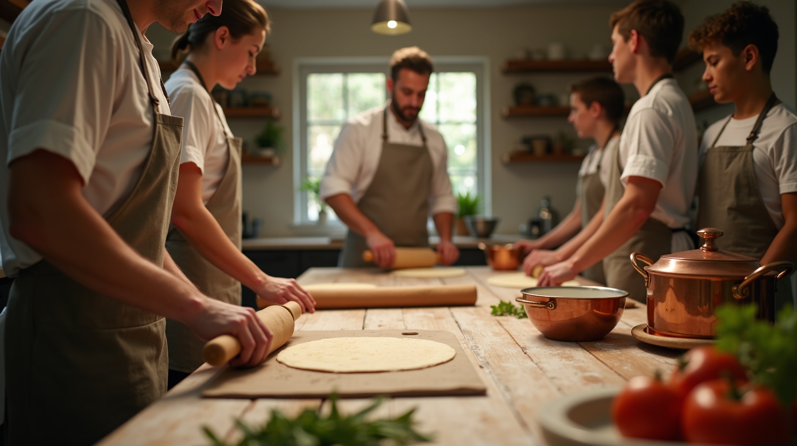 Préparation de Cours de cuisine en France avec produits français