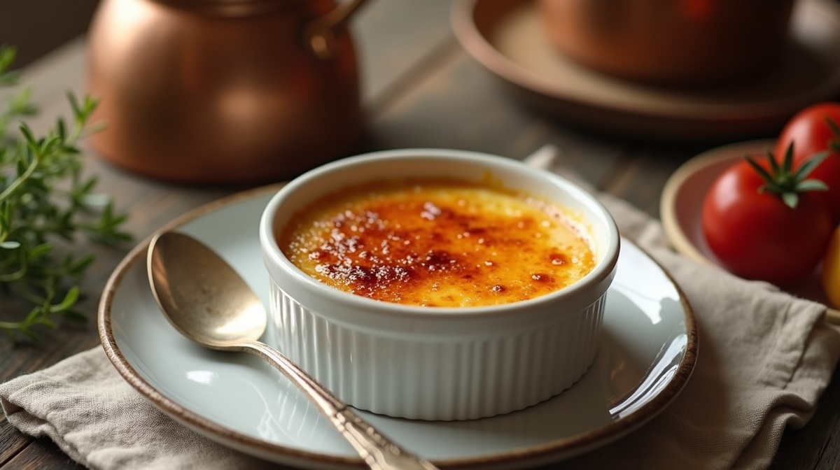 Crème brûlée vanille bourbon préparé par Juliette Martin