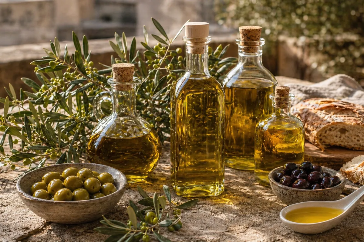 Préparation de Huiles d'olive françaises avec produits français