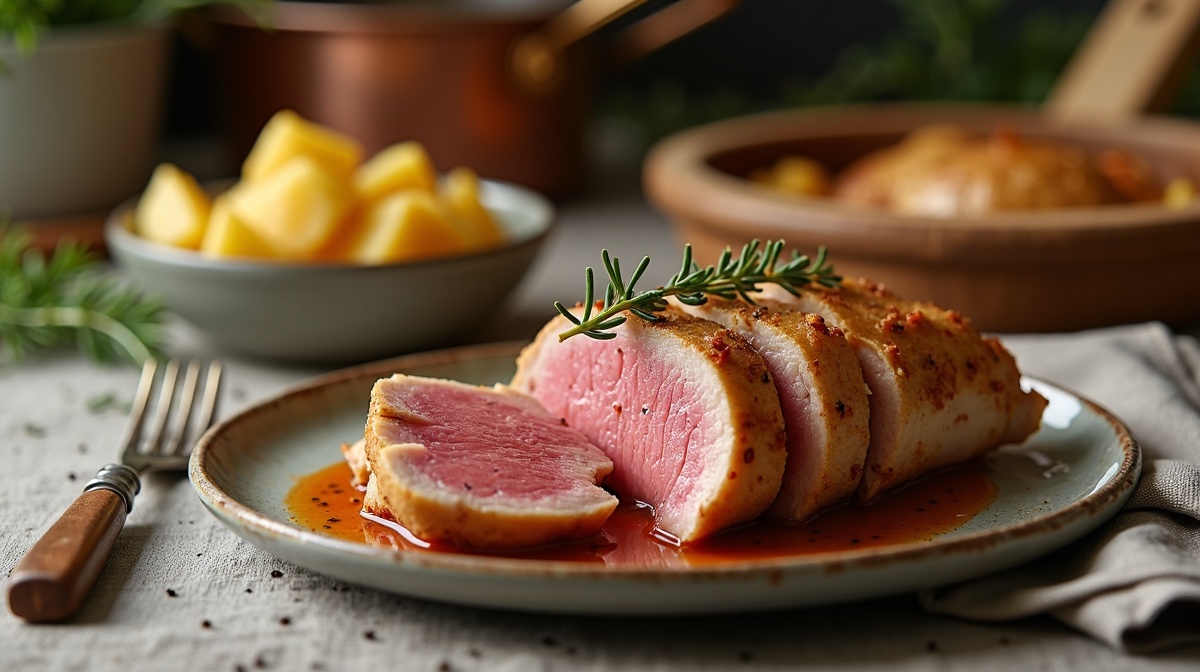 Magret de canard sauce au poivre préparé par Juliette Martin