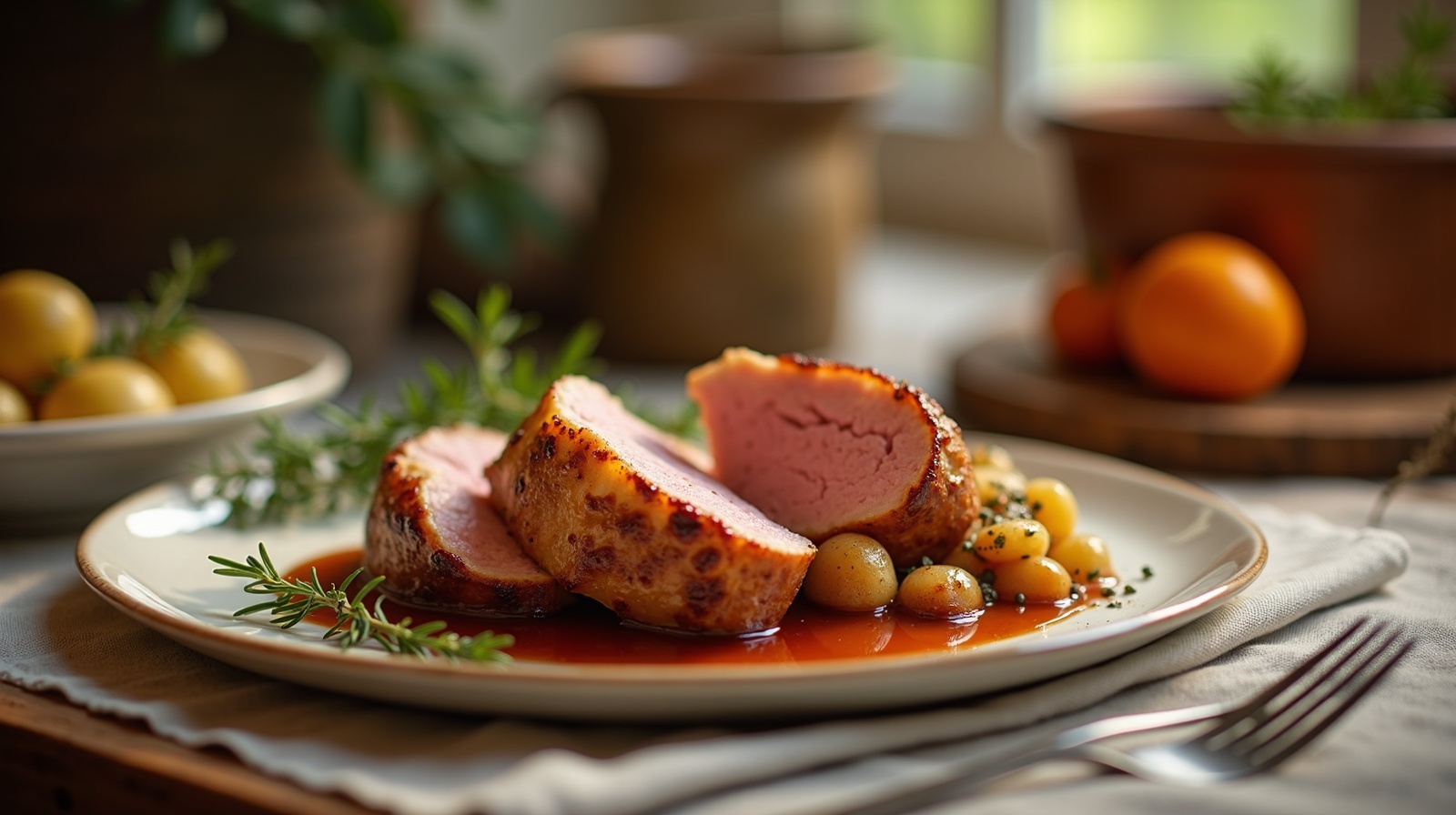 Préparation de Magret de canard sauce au poivre avec produits français