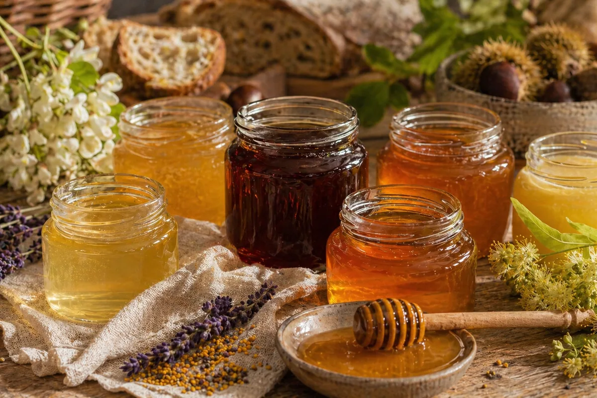 Miels français régionaux en préparation Préparation de Miels français régionaux avec produits français