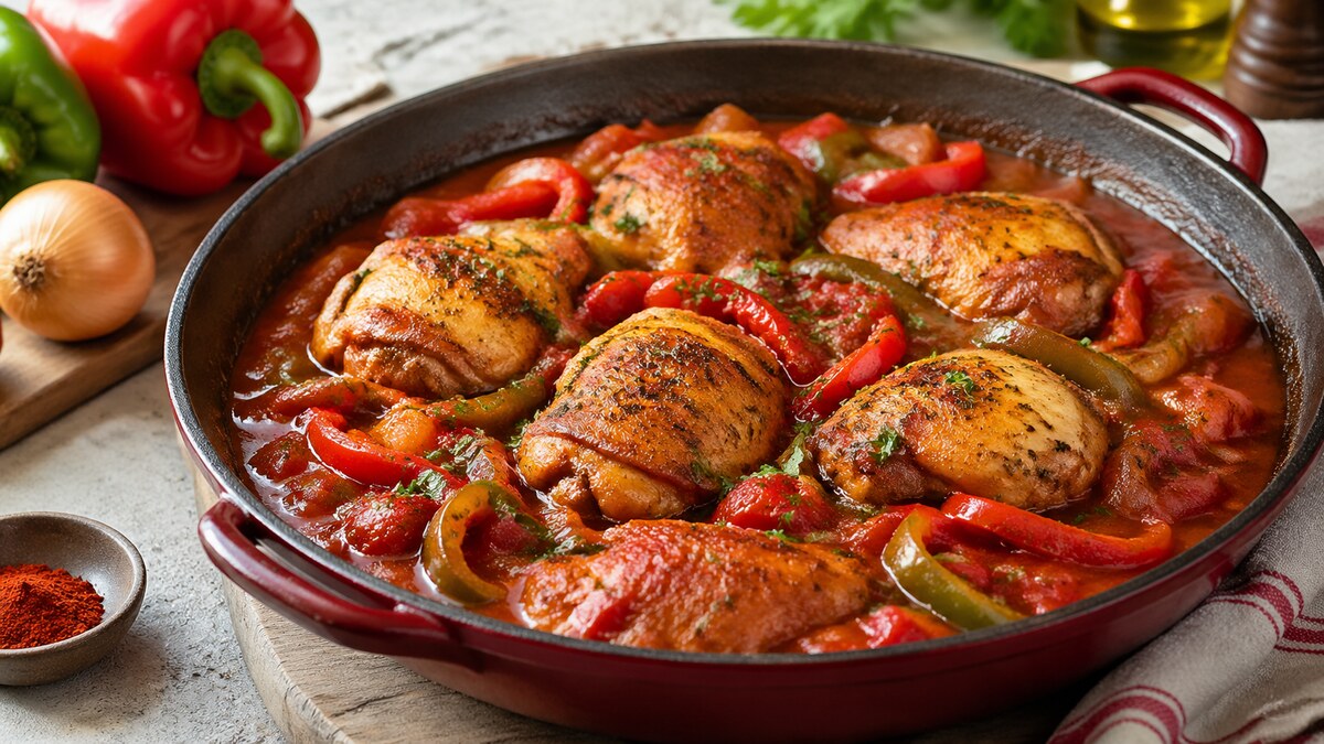 Poulet basquaise familial